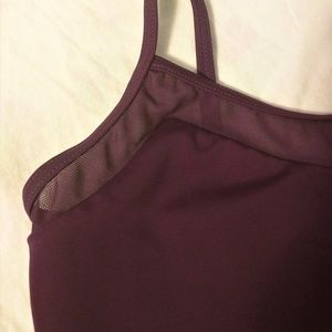 Mesh Neckline Leotard Camisole Dance